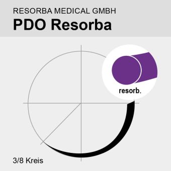 PDO Resorba viol. monof. USP 3/0 30cm, DR18 